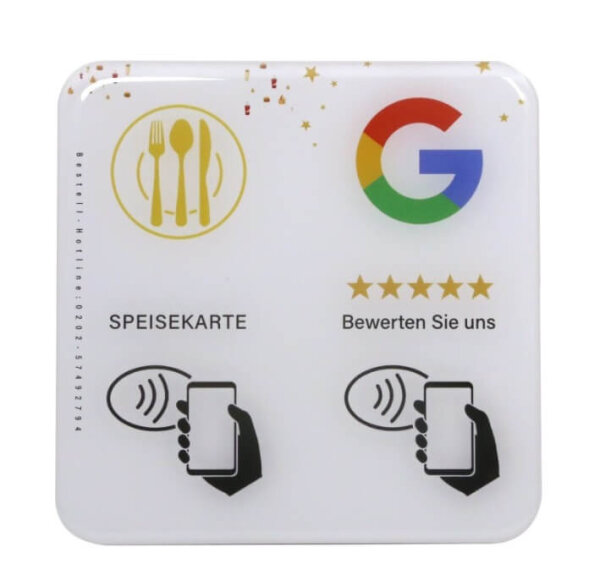 Google + Speisekarte Sticker